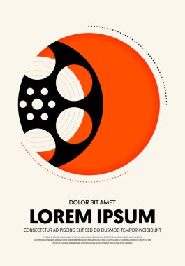 Film ve film posteri modern vintage retro tarzı
