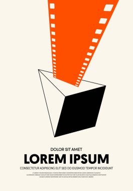 Film ve film posteri modern vintage retro tarzı