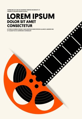 Film ve film posteri modern vintage retro tarzı