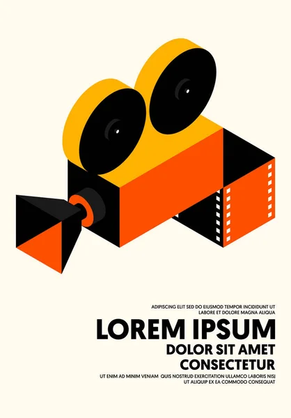 Kino i film plakat nowoczesne retro styl vintage — Wektor stockowy