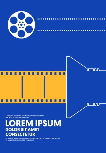 Кіно і фільм плакат сучасний вінтажний ретро стиль — стоковий вектор