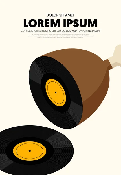 Musikposter moderner Vintage Retro-Stil — Stockvektor