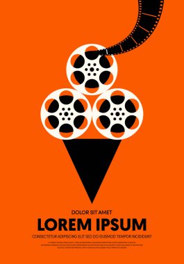 Film ve film posteri modern vintage retro tarzı