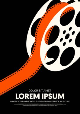 Film ve film posteri modern vintage retro tarzı
