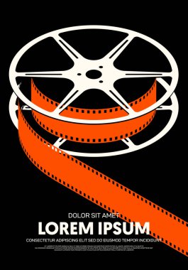 Film ve film posteri modern vintage retro tarzı