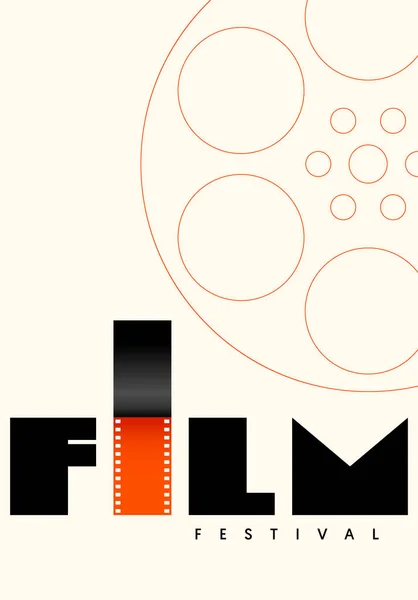 Film en film poster modern vintage retro stijl — Stockvector