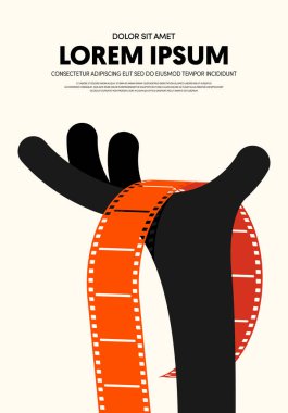 Film ve film posteri modern vintage retro tarzı