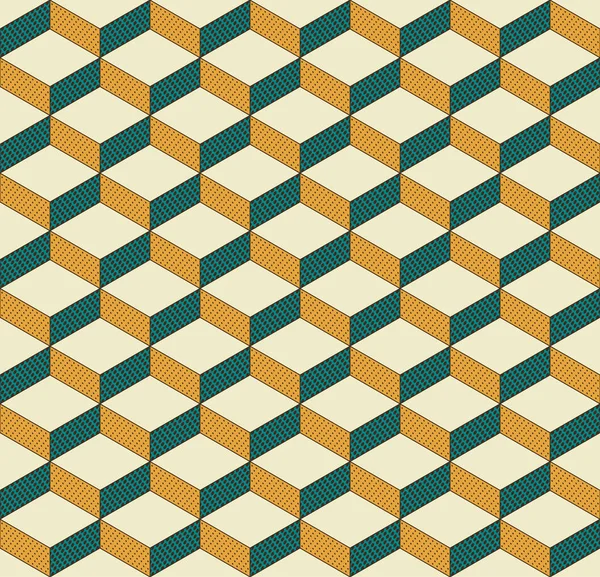 Résumé géométrique isométrique fond de motif sans couture — Image vectorielle