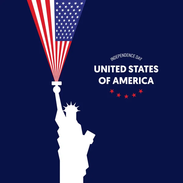 A függetlenség napja az USA. Forth júliusi koncepció poszter háttér — Stock Vector