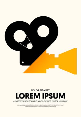 Film ve film posteri modern vintage retro tarzı