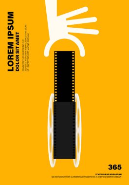 Film ve film posteri modern vintage retro tarzı
