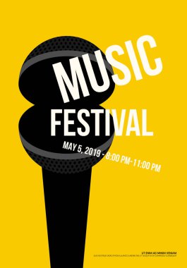 Müzik poster modern vintage retro tarzı