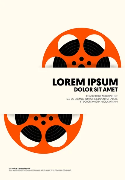 Film en film poster modern vintage retro stijl — Stockvector