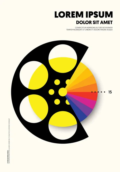 Film og film plakat moderne vintage retro stil – Stock-vektor