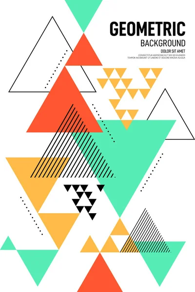 Soyut geometrik şekil düzeni poster tasarım şablonu arka plan