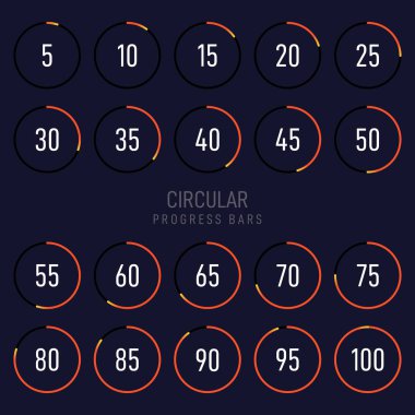 Modern fütüristik dairesel ilerleme yükleme çubuğunun toplanması