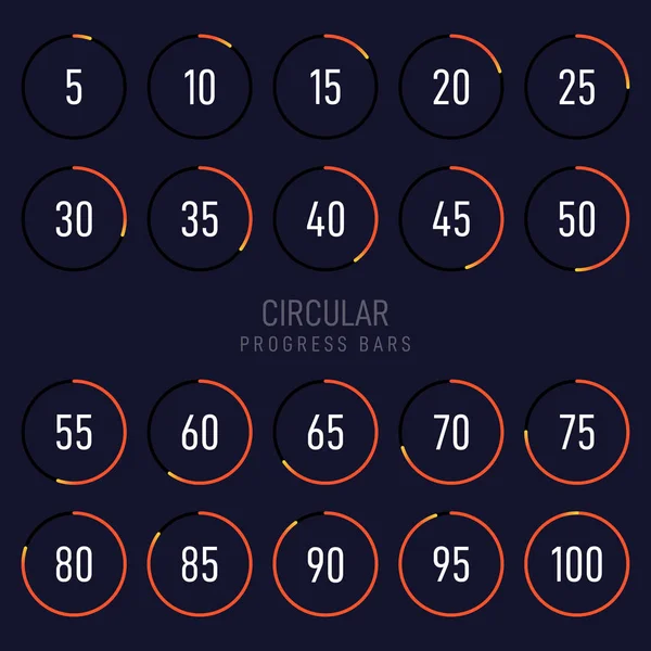 Modern fütüristik dairesel ilerleme yükleme çubuğunun toplanması