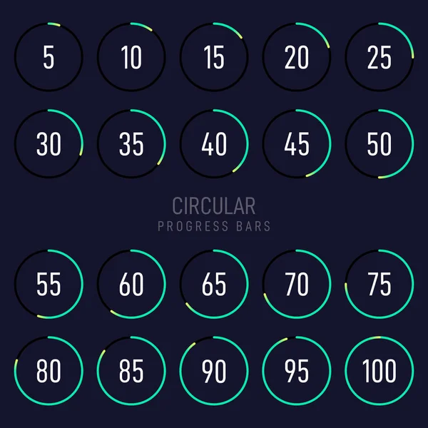 Modern fütüristik dairesel ilerleme yükleme çubuğunun toplanması