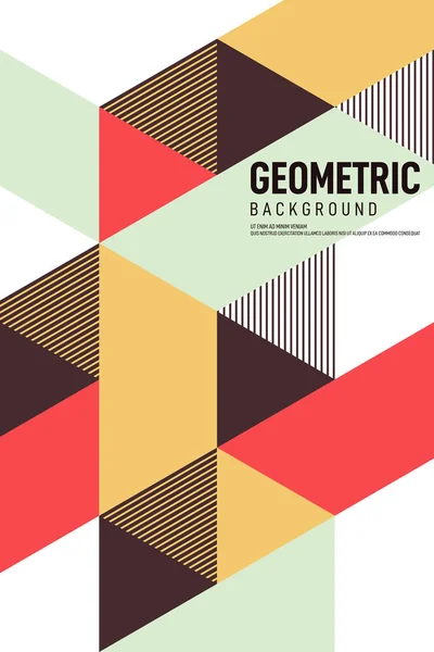Абстрактная изометрическая геометрическая форма оформления шаблона плаката — стоковый вектор