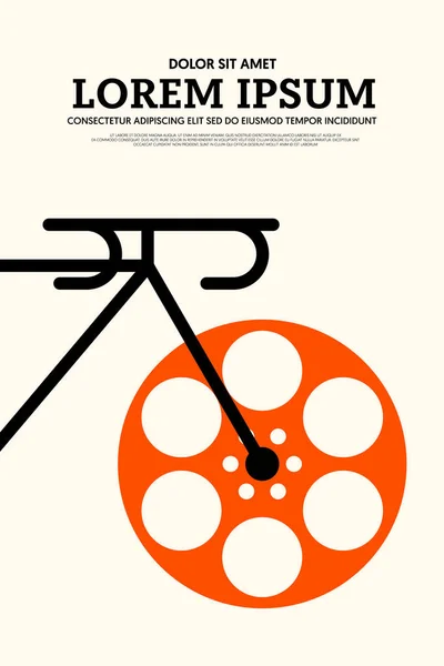 Modèle de conception de film et d'affiche de film fond vintage style rétro — Image vectorielle