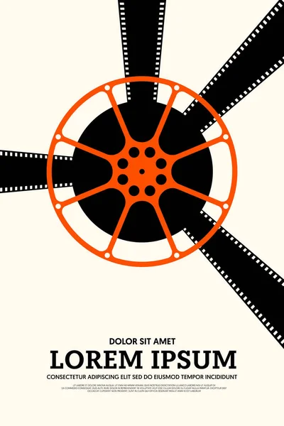 Фільм і фільм плакат дизайн шаблон фон старовинний ретро стиль — стоковий вектор