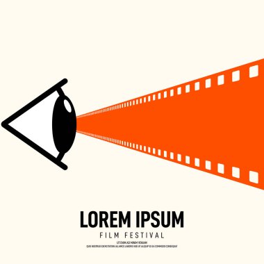 Film ve film afiş tasarım şablonu arka plan vintage retro tarzı