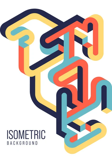 Modèle Conception Géométrique Isométrique Abstraite Forme Fond Style Art Moderne — Image vectorielle