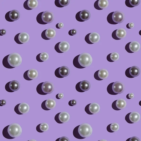 Mor zemin üzerine çeşitli inci seamless modeli.