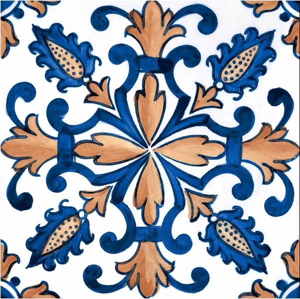 Італійський Безшовні Візерунок Текстури Фону Плитка Керамічна Виділення — стокове фото