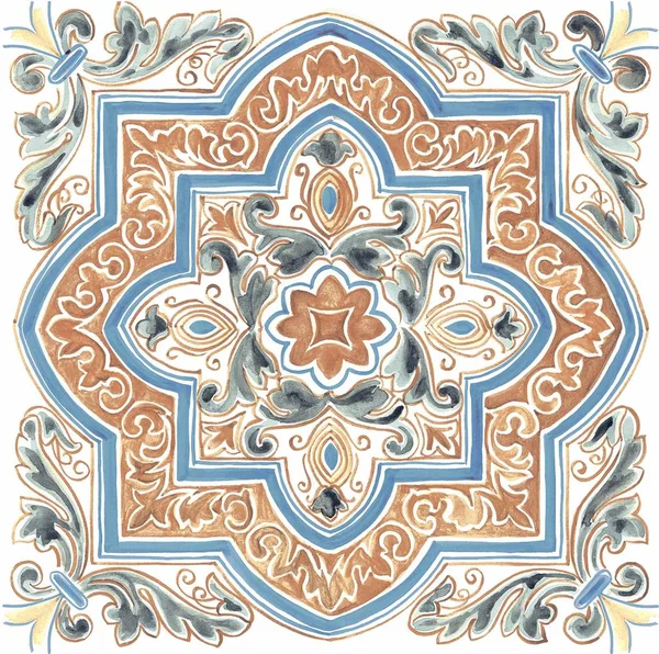 Italian Seamless Pattern Background Texture Ceramic Highlighter Tiles — Stock Photo, Image
