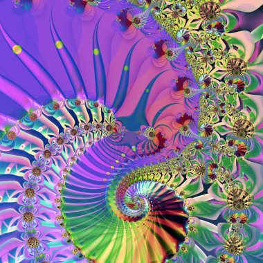 Fraktal desen. Bilgisayarda oluşturulan soyut dijital arka plan.