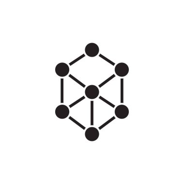 Kimyasal Bileşik Simge vektör şablonu çizim logosu tasarımı