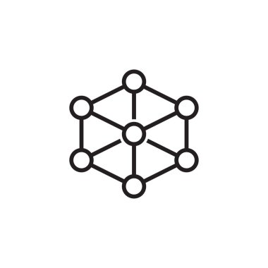 Kimyasal Bileşik Simge vektör şablonu çizim logosu tasarımı