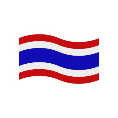 Tayland bayrak ikonu vektör şablonu illüstrasyon logo tasarımı