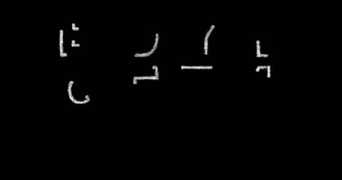 geri okul kavramı, 4 k çözünürlüklü stok video motion grafik animasyon için siyah arka plan üzerine beyaz kalın tebeşir yazı satın 1 al 1 serbest metin