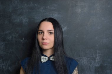 Genç hipster kadın, stok fotoğraf görüntü portre kadar kapatın