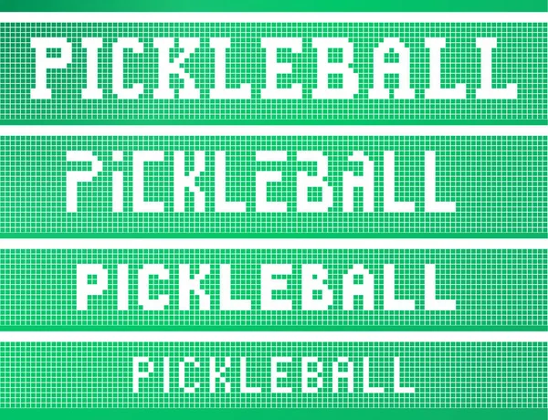 Pickleball Texto Letras Píxeles Cuadrados Ilustración Vector Stock — Archivo Imágenes Vectoriales