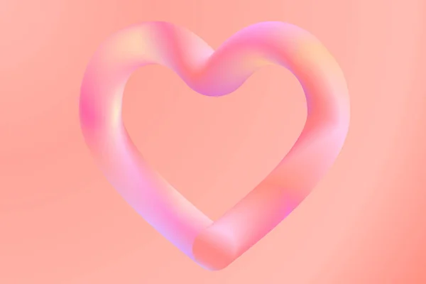 Σχήμα Καρδιάς Χρώματα Μοντέρνα Minimal Πολύχρωμη Ζωντανή Υγρό Ρευστό Διαβάθμισης — Διανυσματικό Αρχείο
