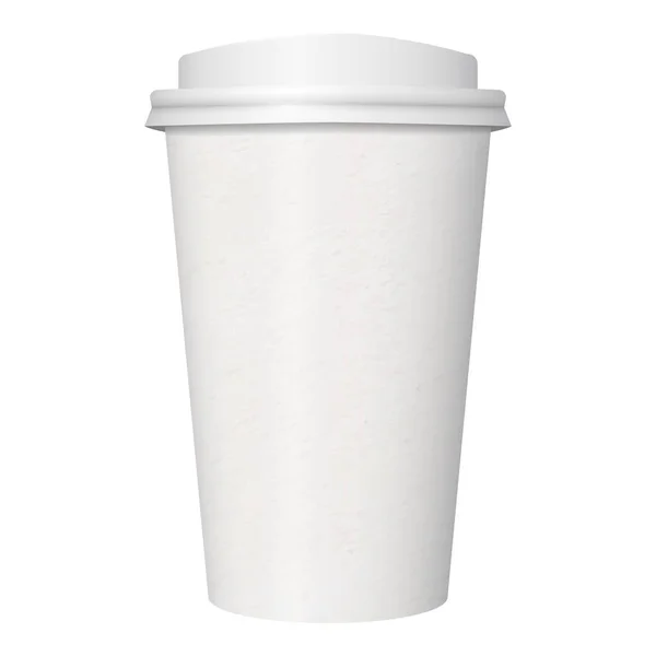 Jetable papier kraft blanc tasse de café — Image vectorielle