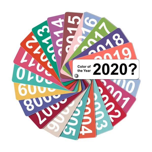 Quelle couleur de l'année 2020 concept — Image vectorielle