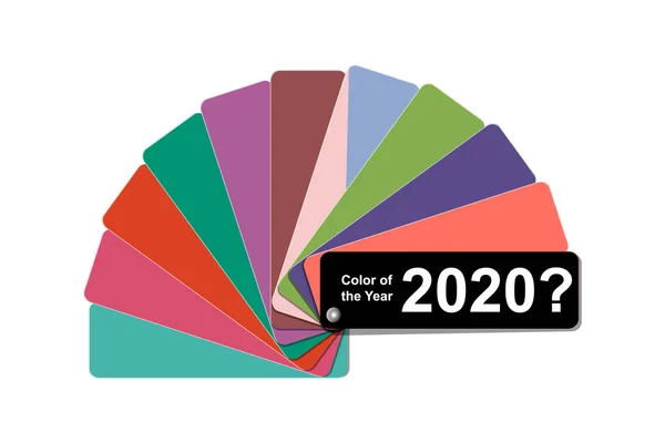 Milyen színű az év 2020 koncepció — Stock Vector