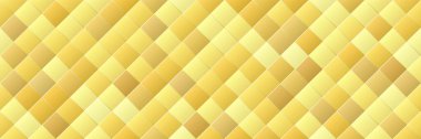 Parlak altın gradyan rengi eşkenar dörtgen desen arka plan, simli altın mozaik geometrik doku, stok vektör illüstrasyon unsuru, sosyal medya başlığı, afiş, bağlantı için geniş zemin