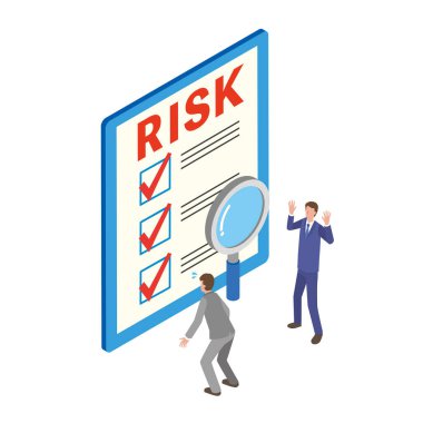 Risklere şaşırmış bir adamın tasviri