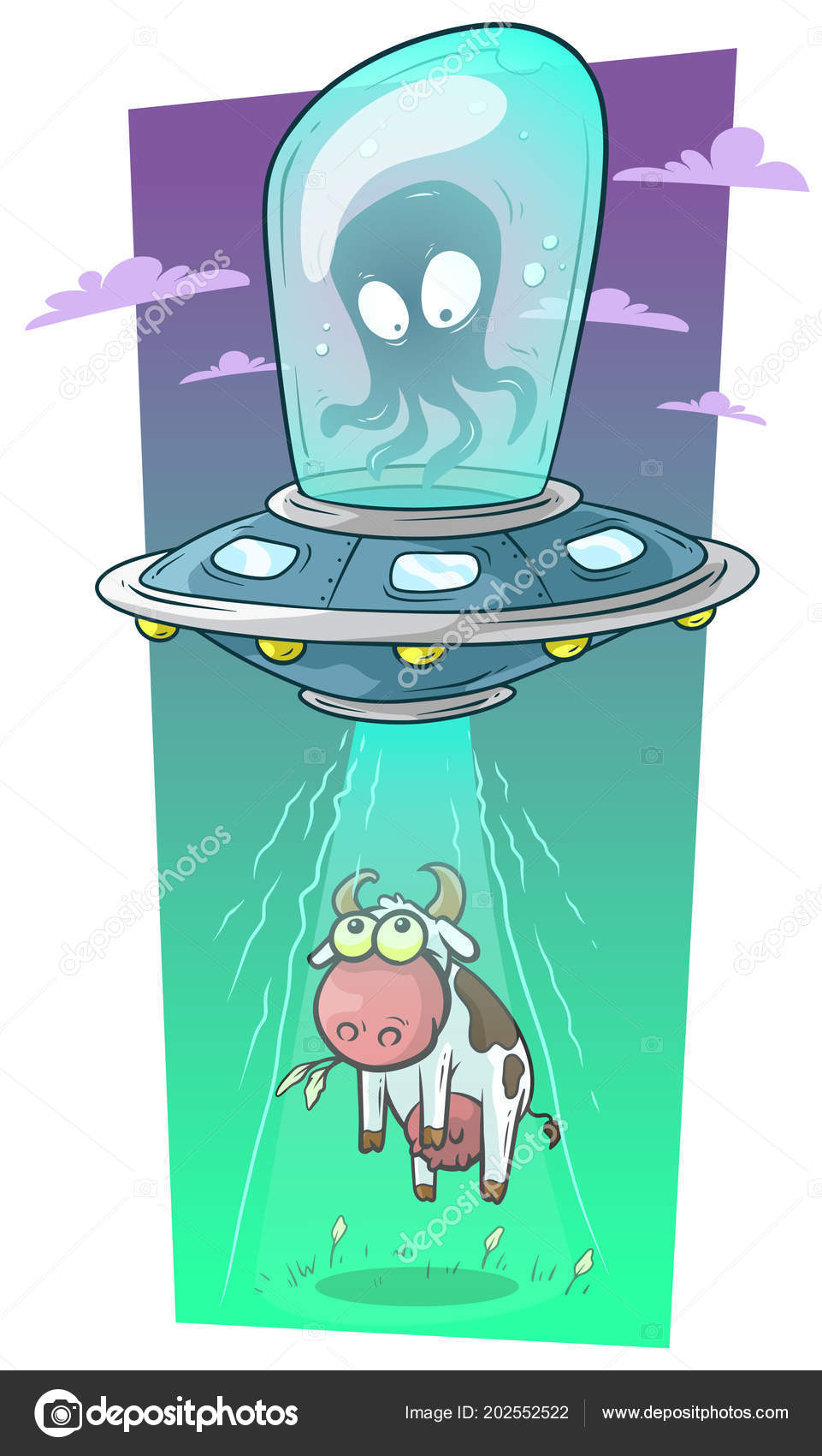 Um desenho animado de dois alienígenas sentados em uma nave