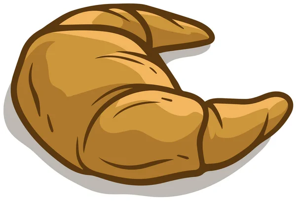 Dibujos animados sabroso bagel o croissant vector icono — Vector de stock