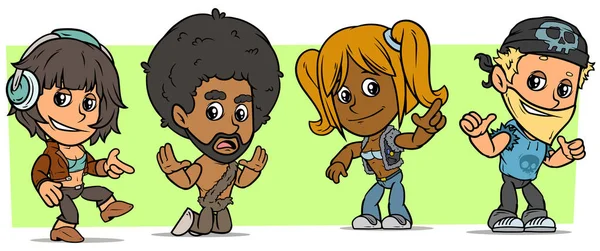 Personnages drôle de garçon et de fille de bande dessinée. Vol. 27 ans — Image vectorielle