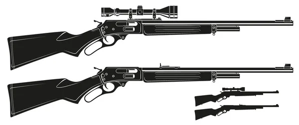 Gewehr mit optischem Visier — Stockvektor