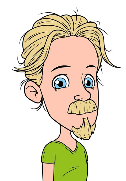 Cartoon boy figur porträt vektor avatar — Stockvektor