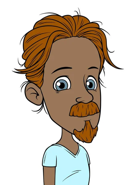 Caricatura chico personaje retrato vector avatar — Archivo Imágenes Vectoriales