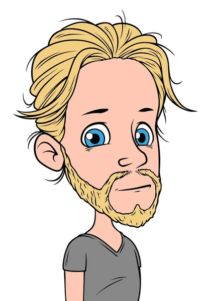 Cartoon boy personaggio ritratto vettoriale avatar — Vettoriale Stock